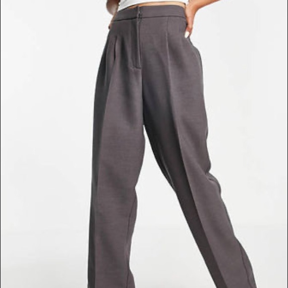ASOS DESIGN masculine suit trouser, charcoal